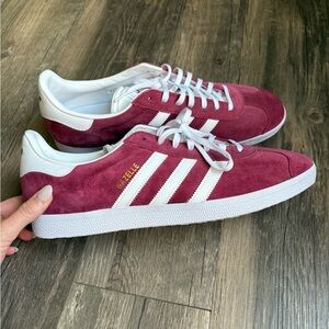 Adidas Men's Maroon Suede Sneakers
